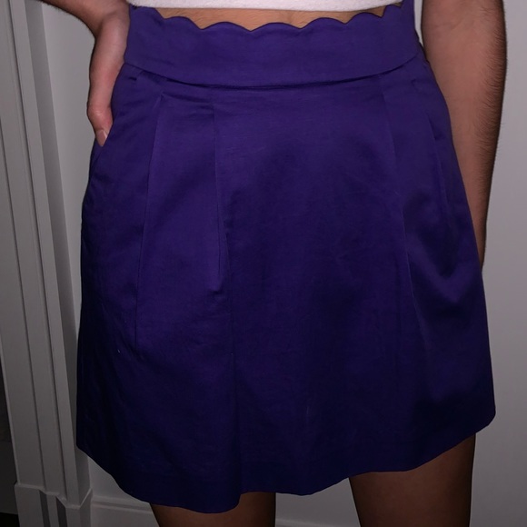 J. Crew purple scallop sateen skirt - Picture 3 of 3